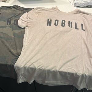 NOBULL Beige and Camouflage Short Sleeve Tees
